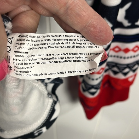 Ekouaer Womens Christmas Pajamas XL Red White Black Reindeer Trees Stripe Soft - Picture 7 of 16